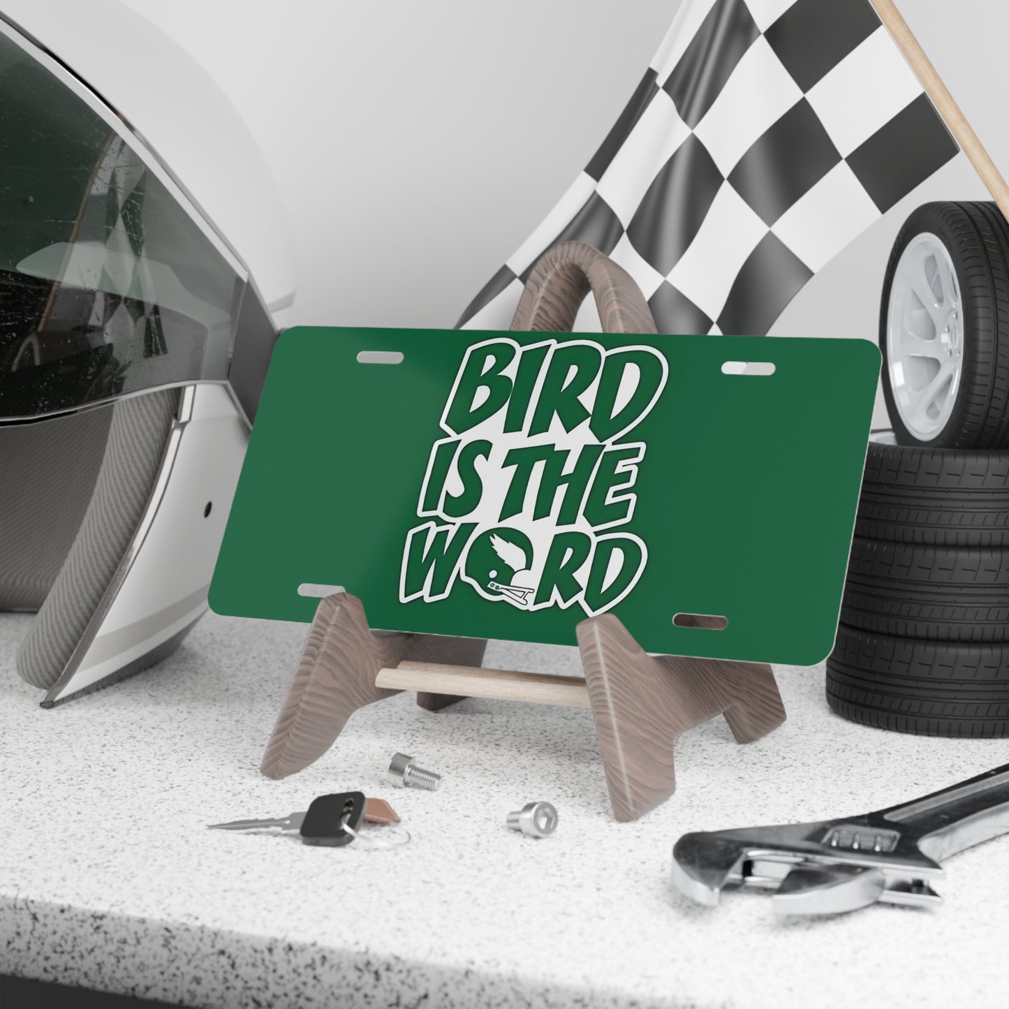 The Bird Is The Word Philadelphia Green Sports Front Vanity License Plate