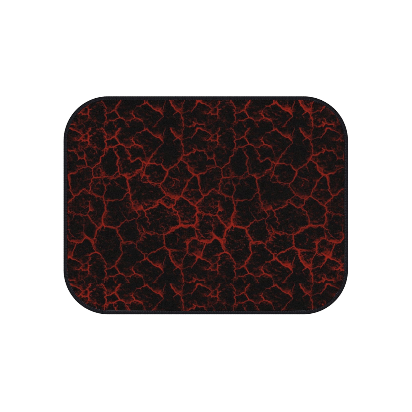 Red Lava Crackle Car Mats | Set of 4 Universal Floor Mat, Unique Gift