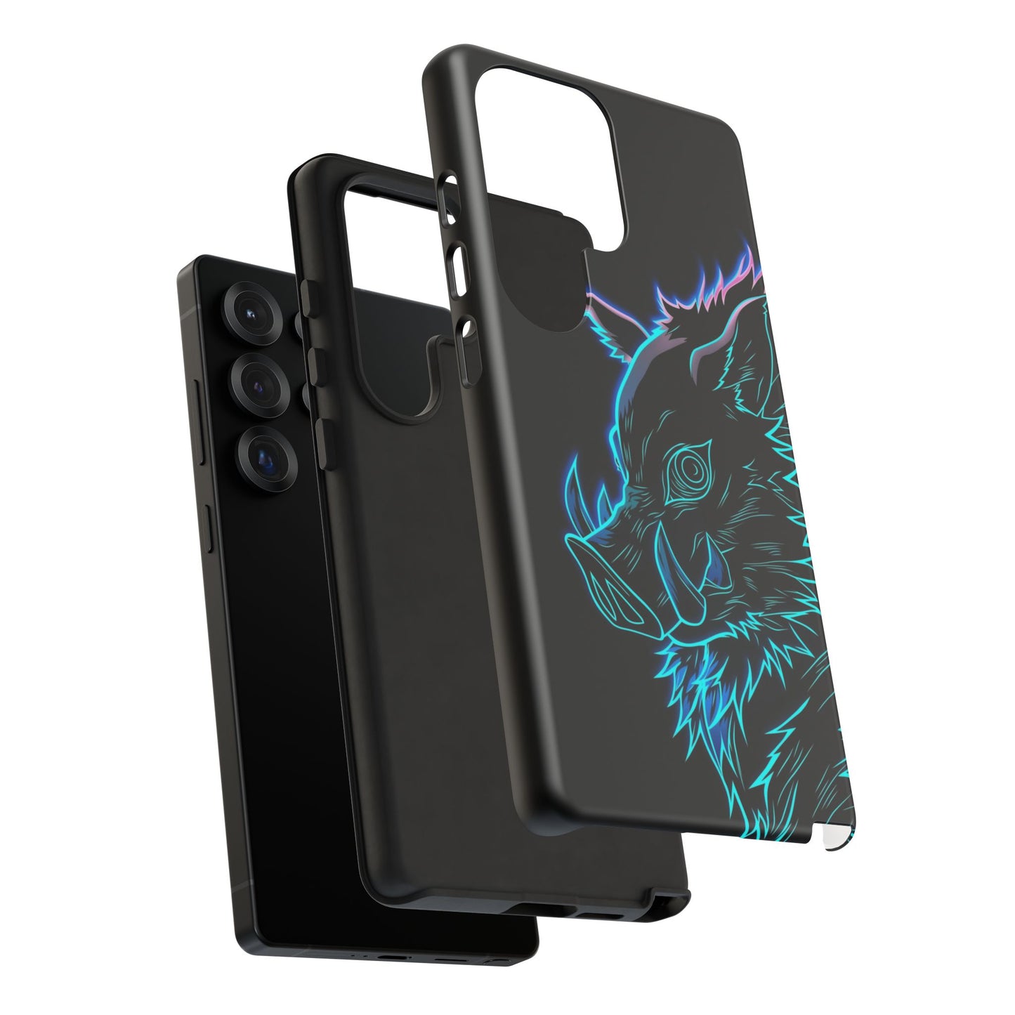 Tough Cases For iPhone, Galaxy, Anime Hashibira Beast Slayer Neon Design