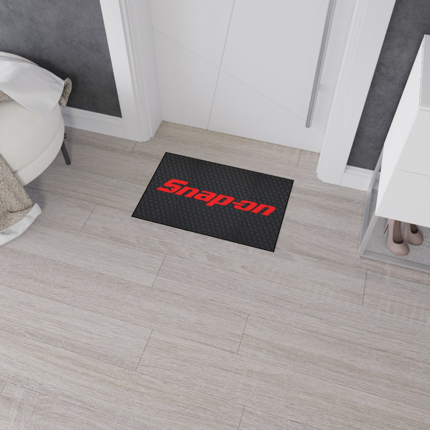 Snap-on Hexagonal Heavy Duty Garage Floor Mat — Non-Slip Tool Bench Mat