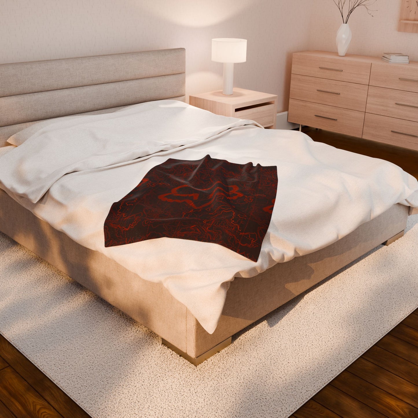 Fox Racing Logo Velveteen Plush Blanket— Camouflage MTB Throw
