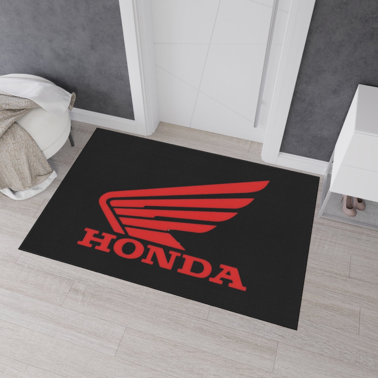 Red Wing Heavy Duty Floor Mat | Motorcycle Decor, Honda Garage Mat Car Entrance