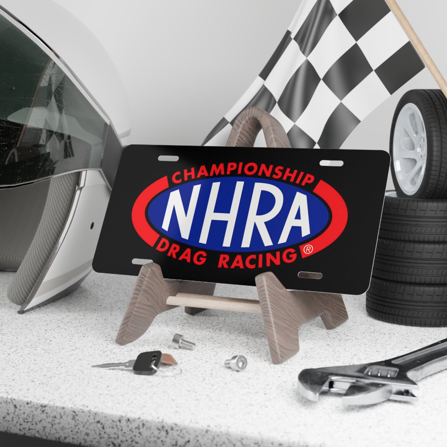 Hot Rod Drag Racing Front Vanity License Plate, NHRA Sports Inspired