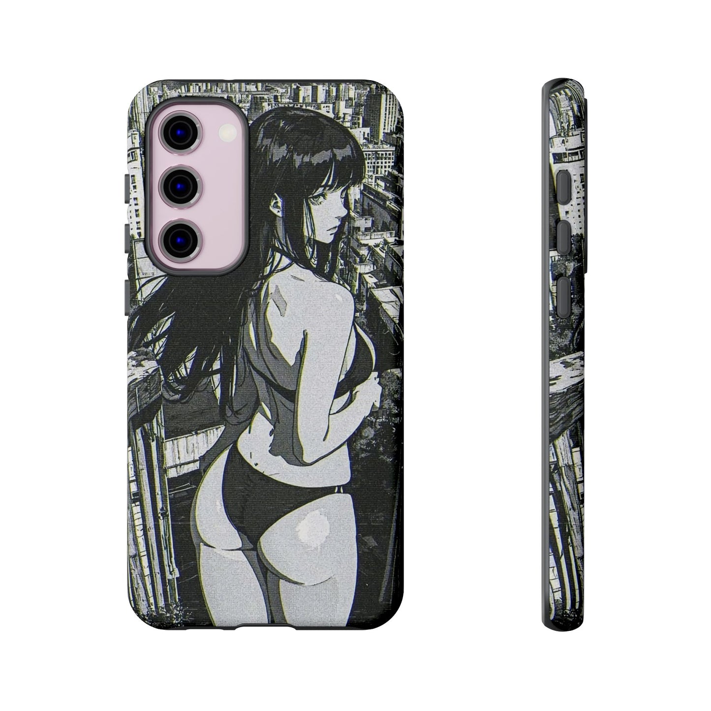 Tough Phone Case, Anime Manga Girl Bikini Design, iPhone, Galaxy, Google Pixel, Hentai Ecchi Art