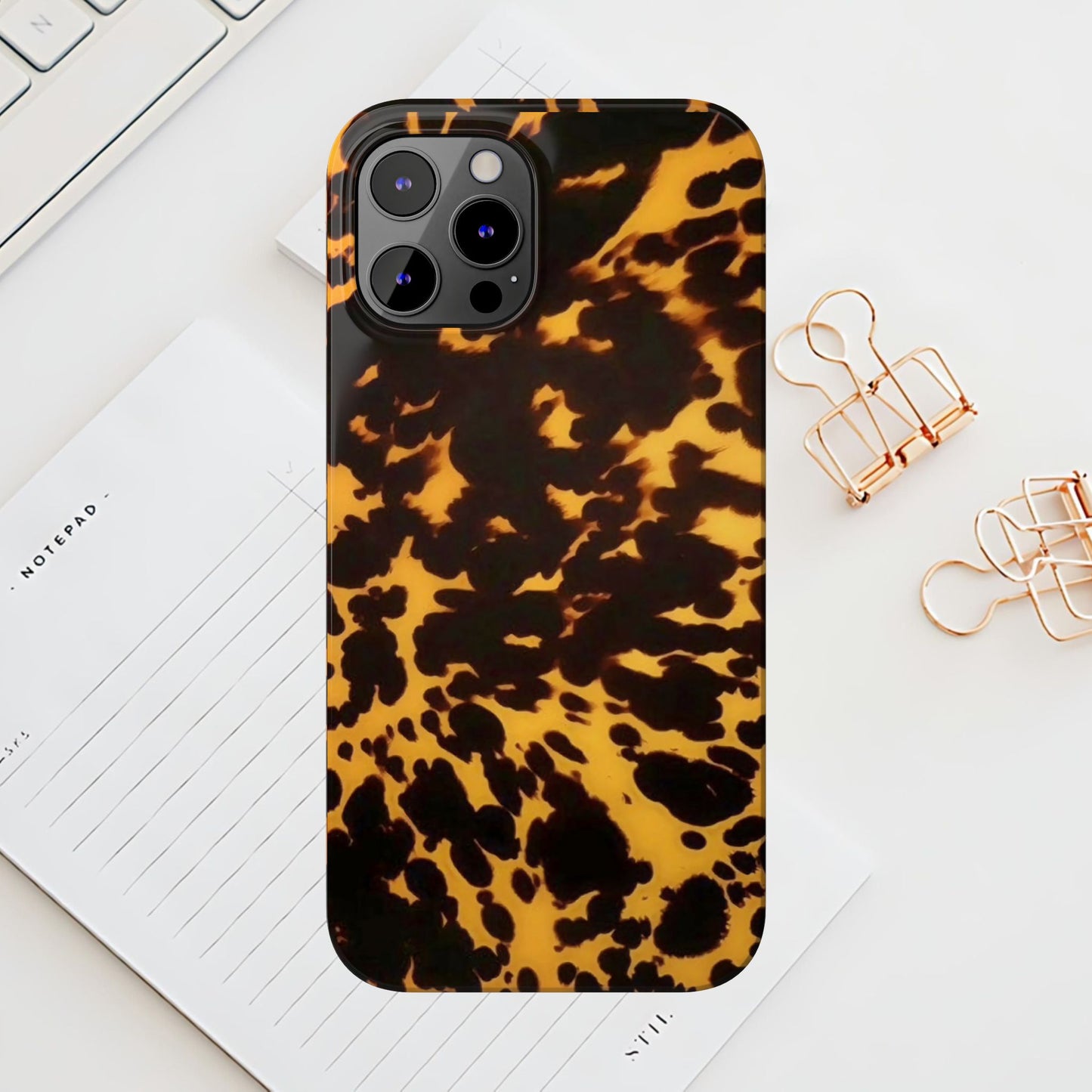 Two Tone Tortoiseshell iPhone Ultra Slim Cases, Glossy Finish