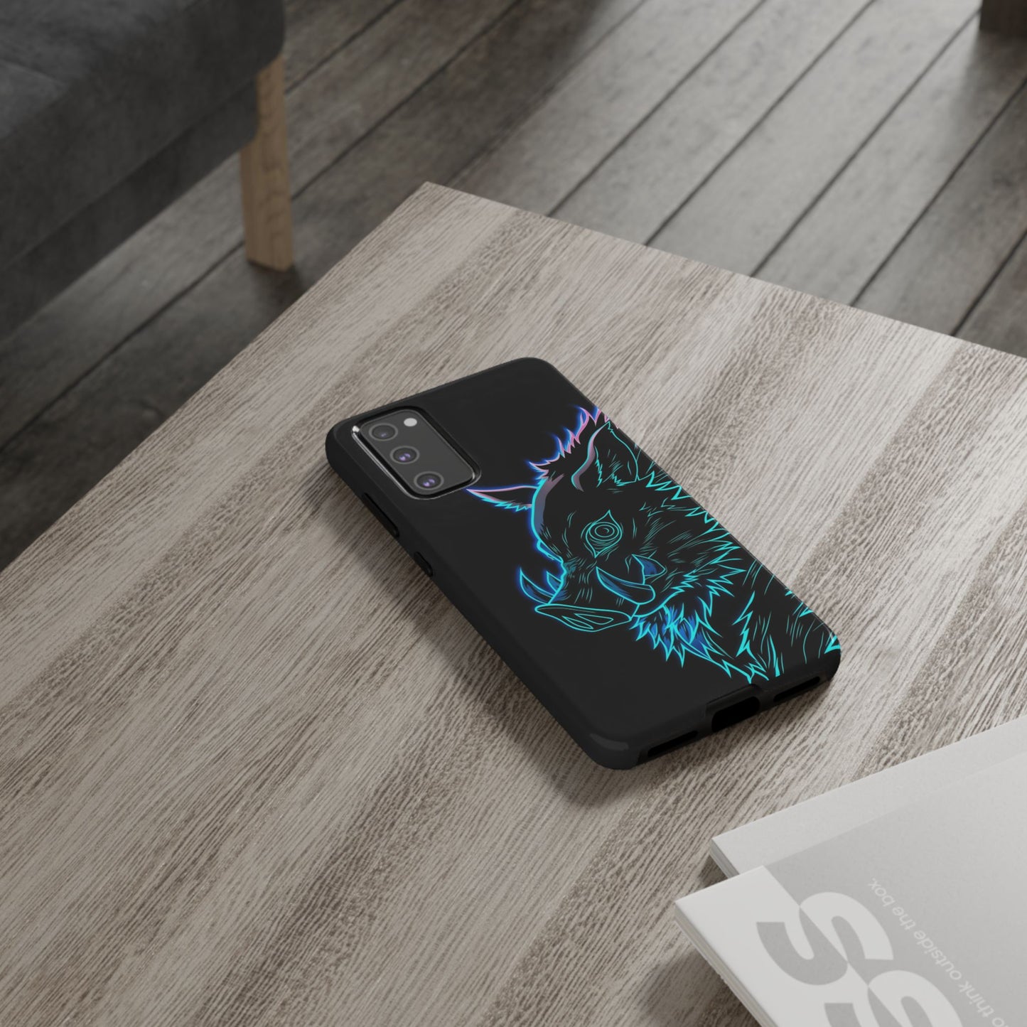 Tough Cases For iPhone, Galaxy, Anime Hashibira Beast Slayer Neon Design