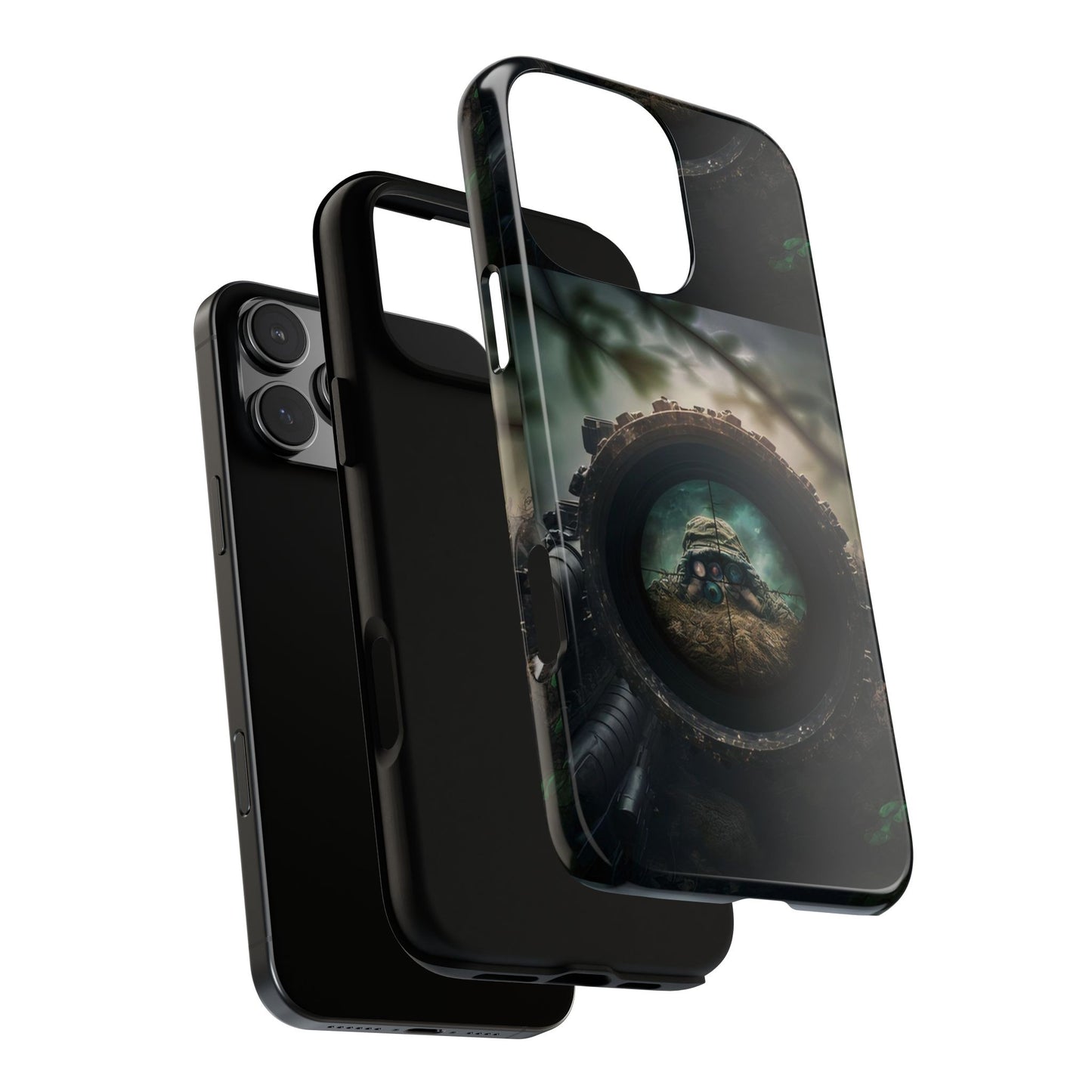 Sniper Scope Soldier Phone Case | Dual Layer Tough Cover  For iPhone