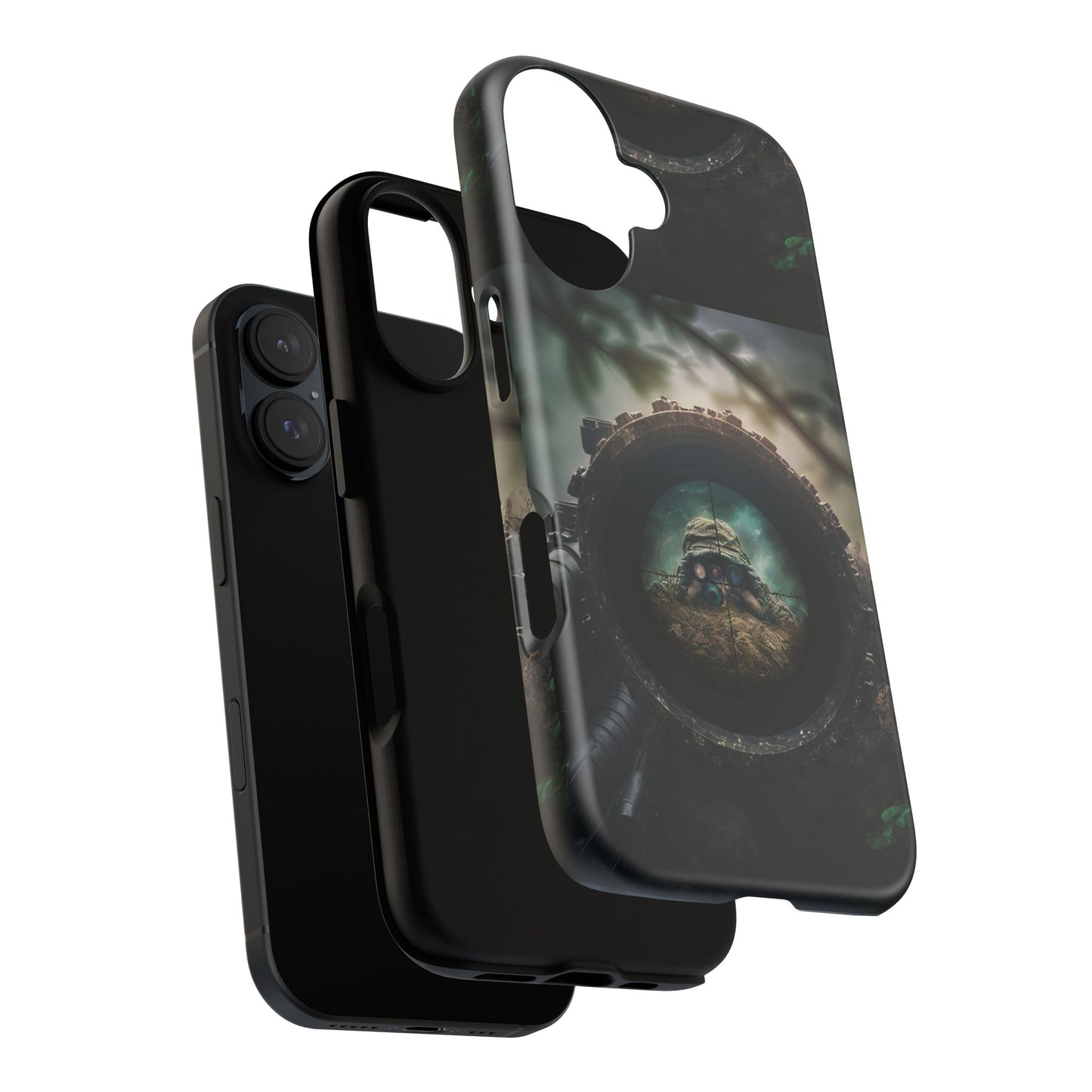 Sniper Scope Soldier Phone Case | Dual Layer Tough Cover  For iPhone