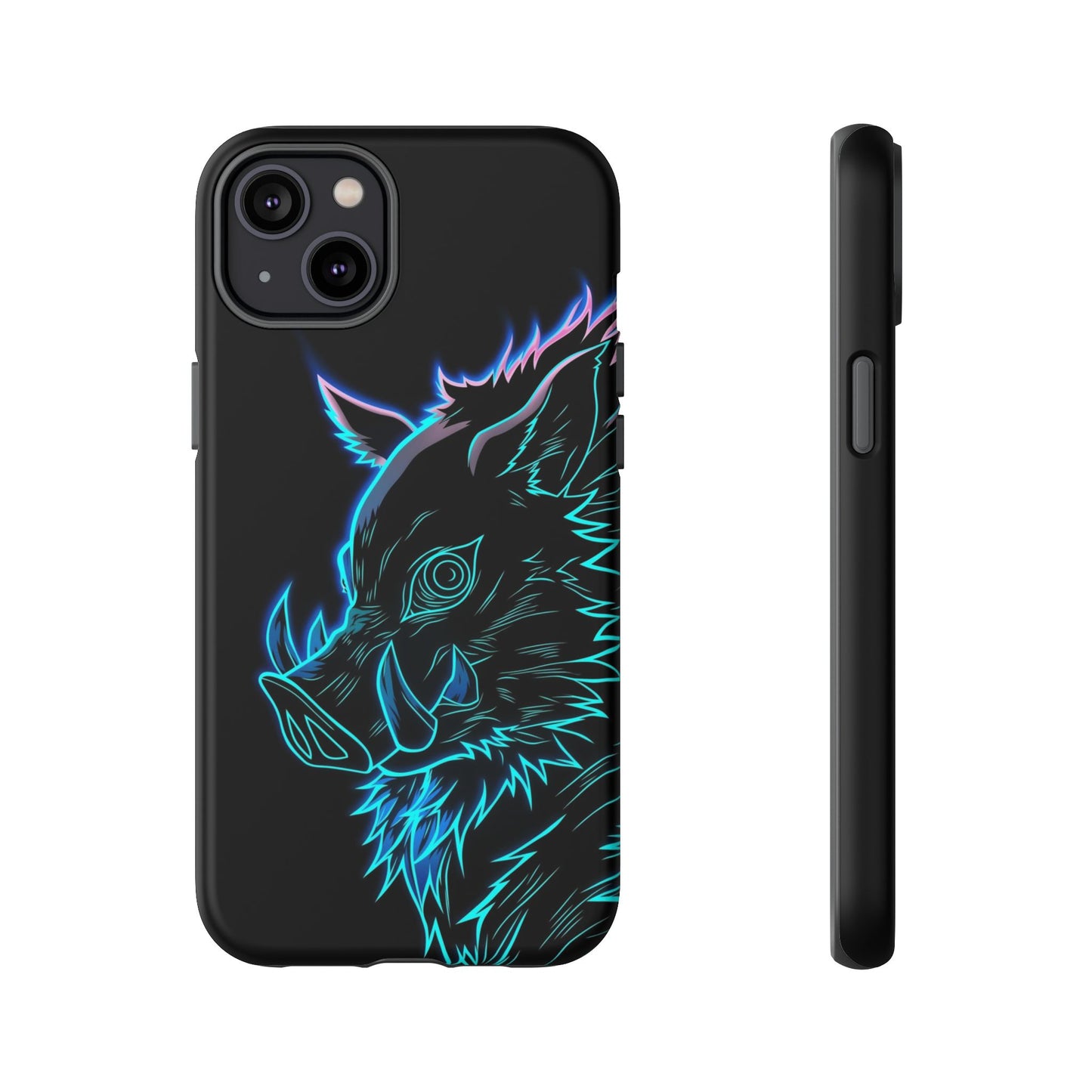 Tough Cases For iPhone, Galaxy, Anime Hashibira Beast Slayer Neon Design