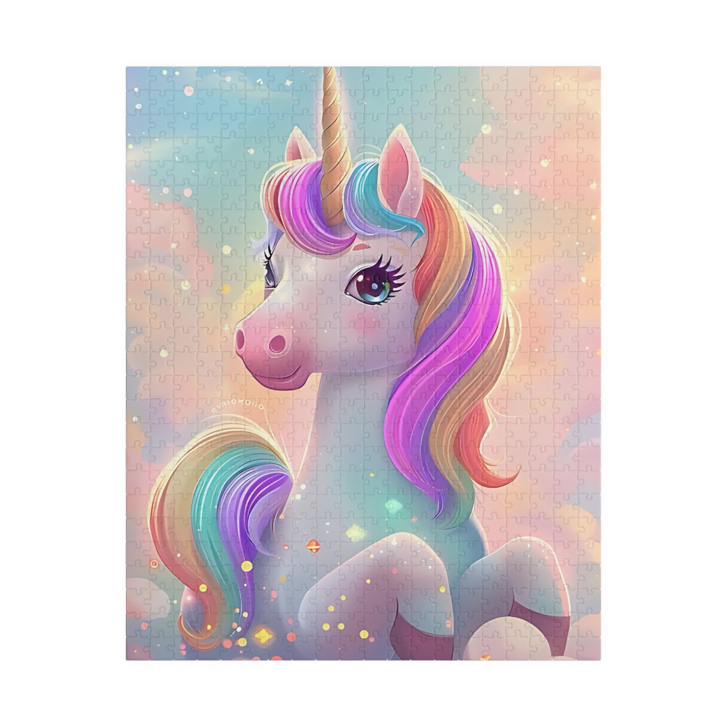 Custom Name Kids Magic Unicorn Puzzle, Personalized Jigsaw Gift Set For Child