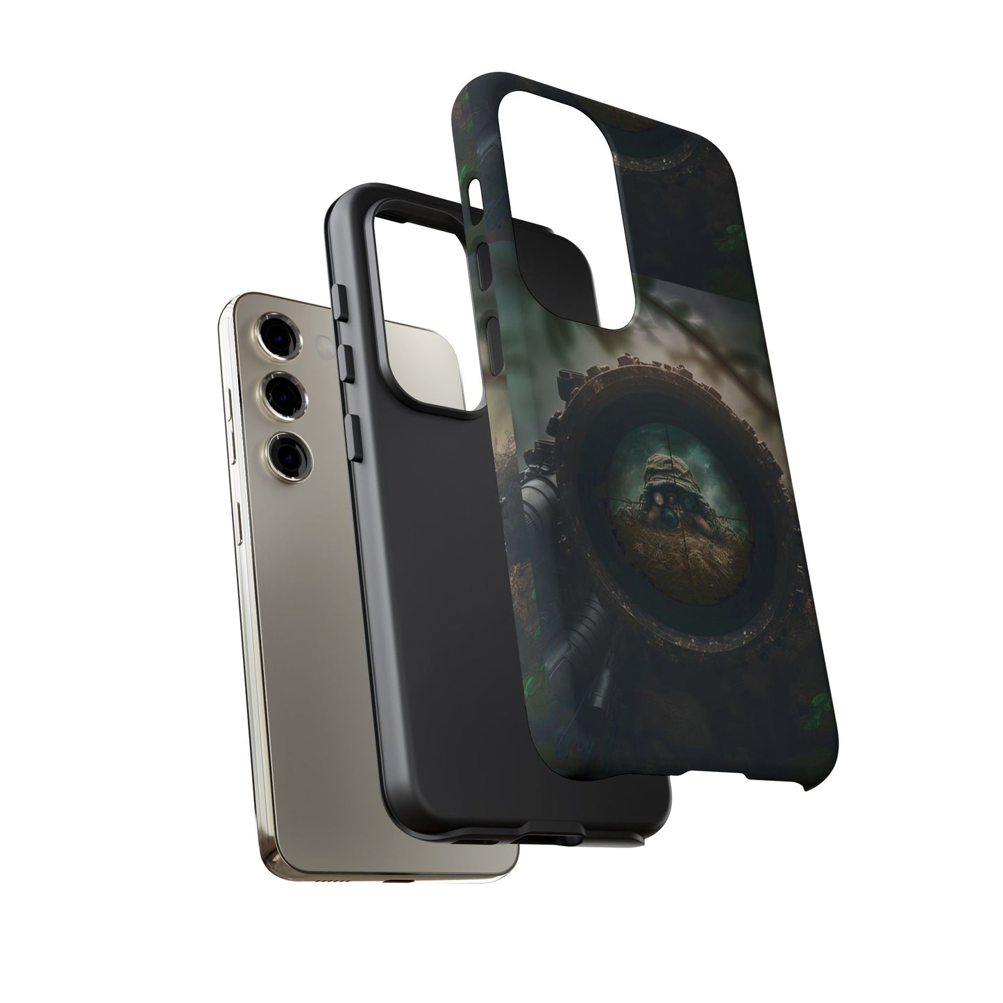Sniper Scope Soldier Phone Case | Dual Layer Tough Cover  For iPhone