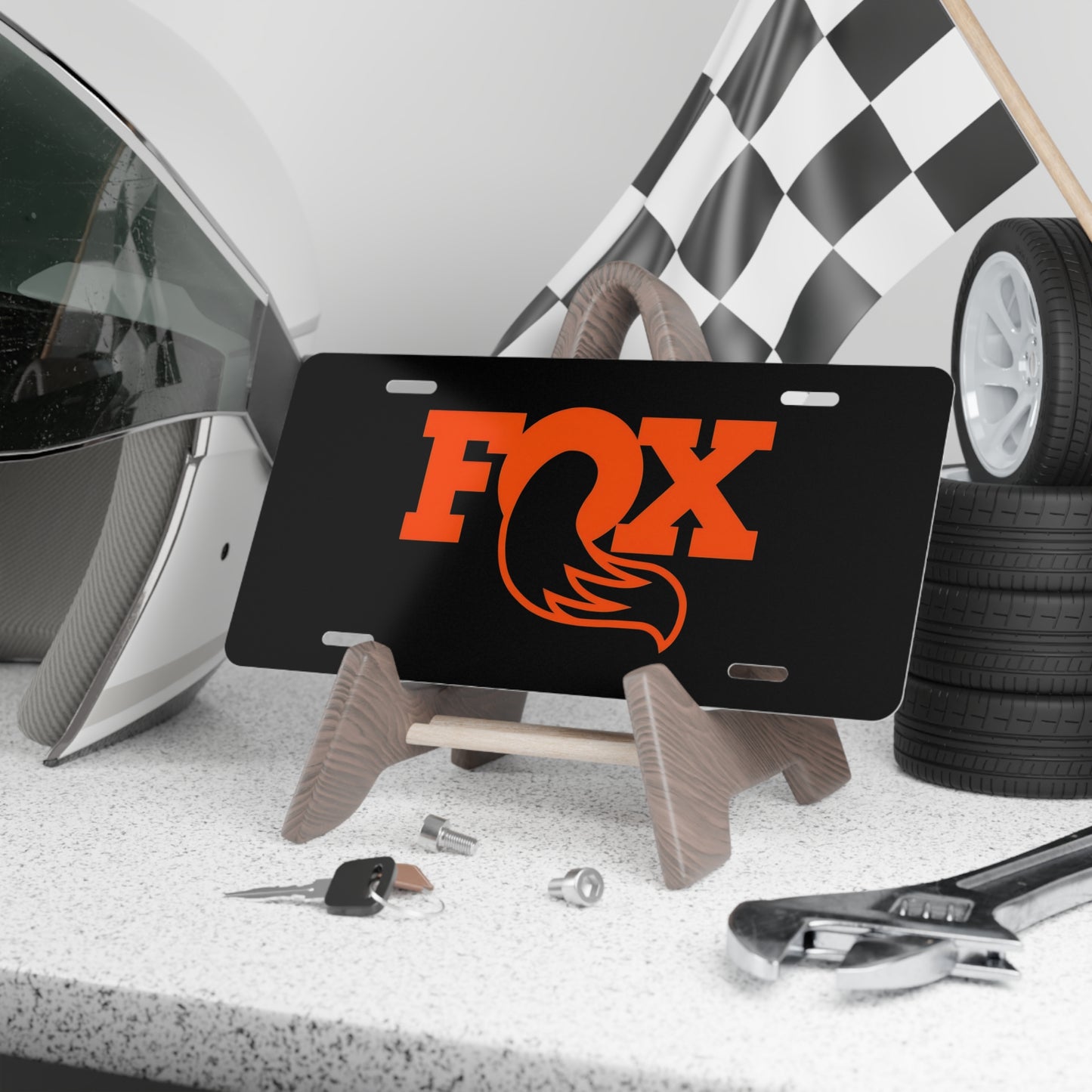 Fox Racing,  Front Vanity License Plate, Motorsports Racing Inspired