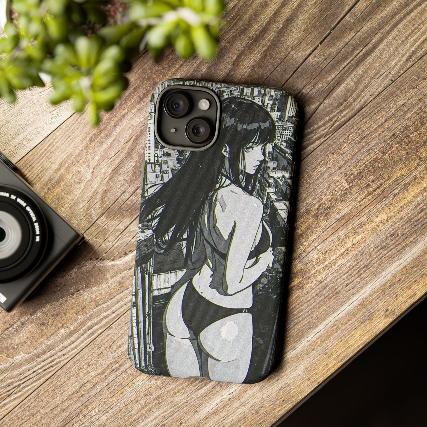 Tough Phone Case, Anime Manga Girl Bikini Design, iPhone, Galaxy, Google Pixel, Hentai Ecchi Art