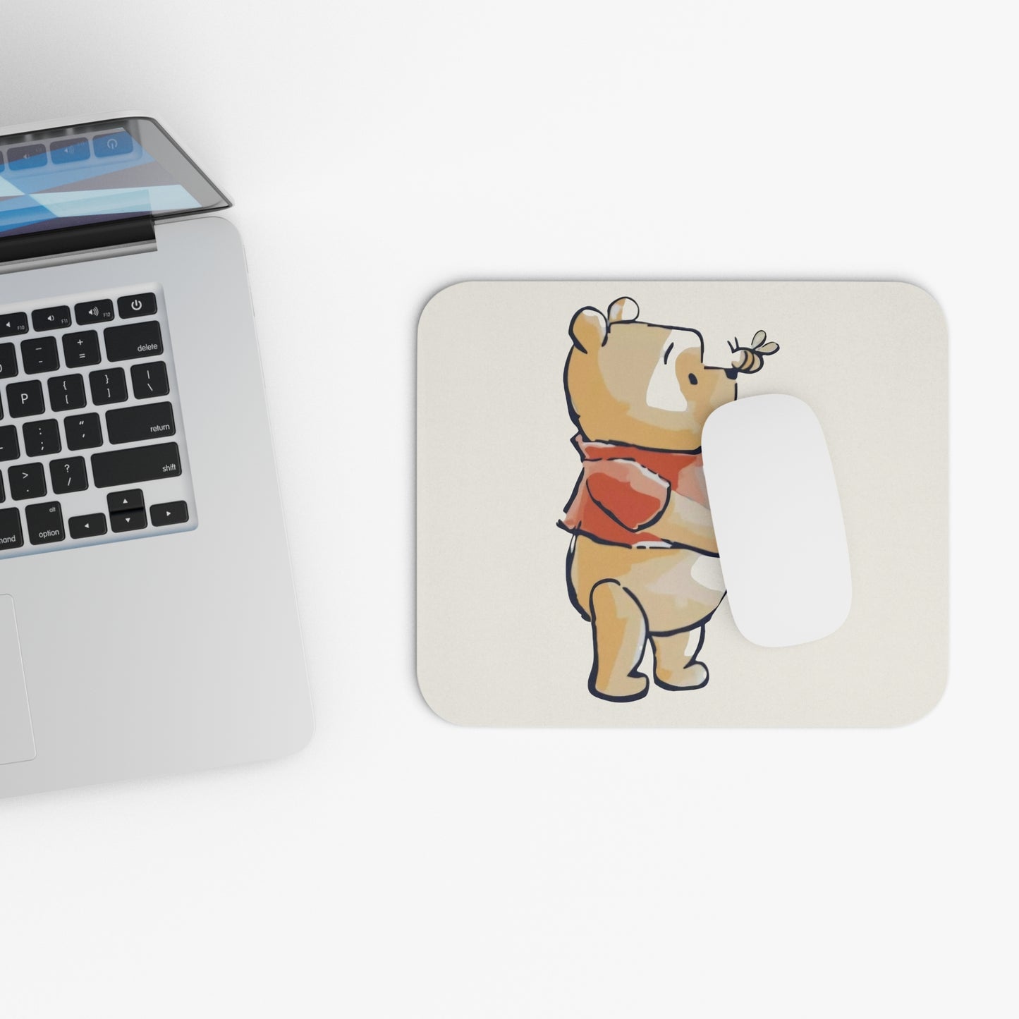 Whimsical Winnie the Pooh Mouse Pad, Cute Desk Accessory, Cartoon Decor, Gifts