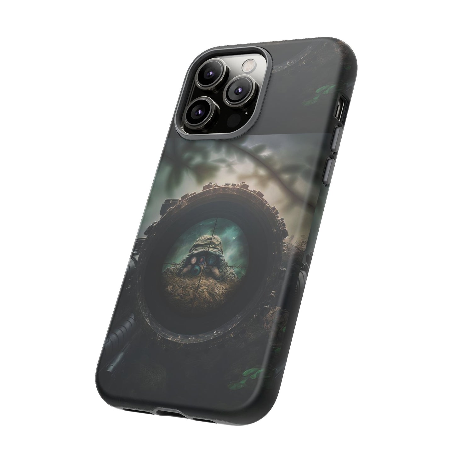 Sniper Scope Soldier Phone Case | Dual Layer Tough Cover  For iPhone