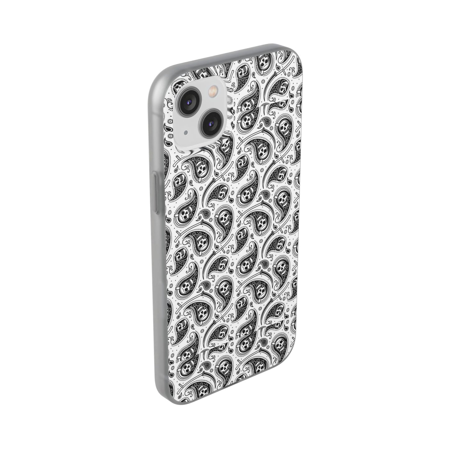 Skull Paisley Pattern Phone Case TPU Soft Flexi Case for iPhones