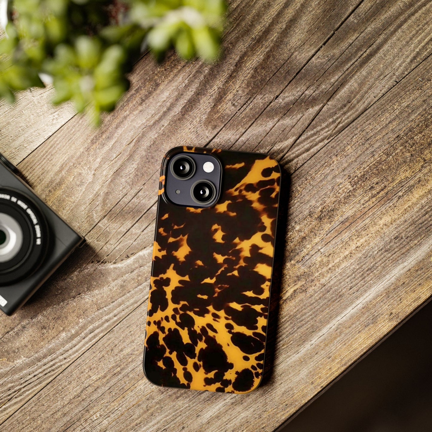 Two Tone Tortoiseshell iPhone Ultra Slim Cases, Glossy Finish