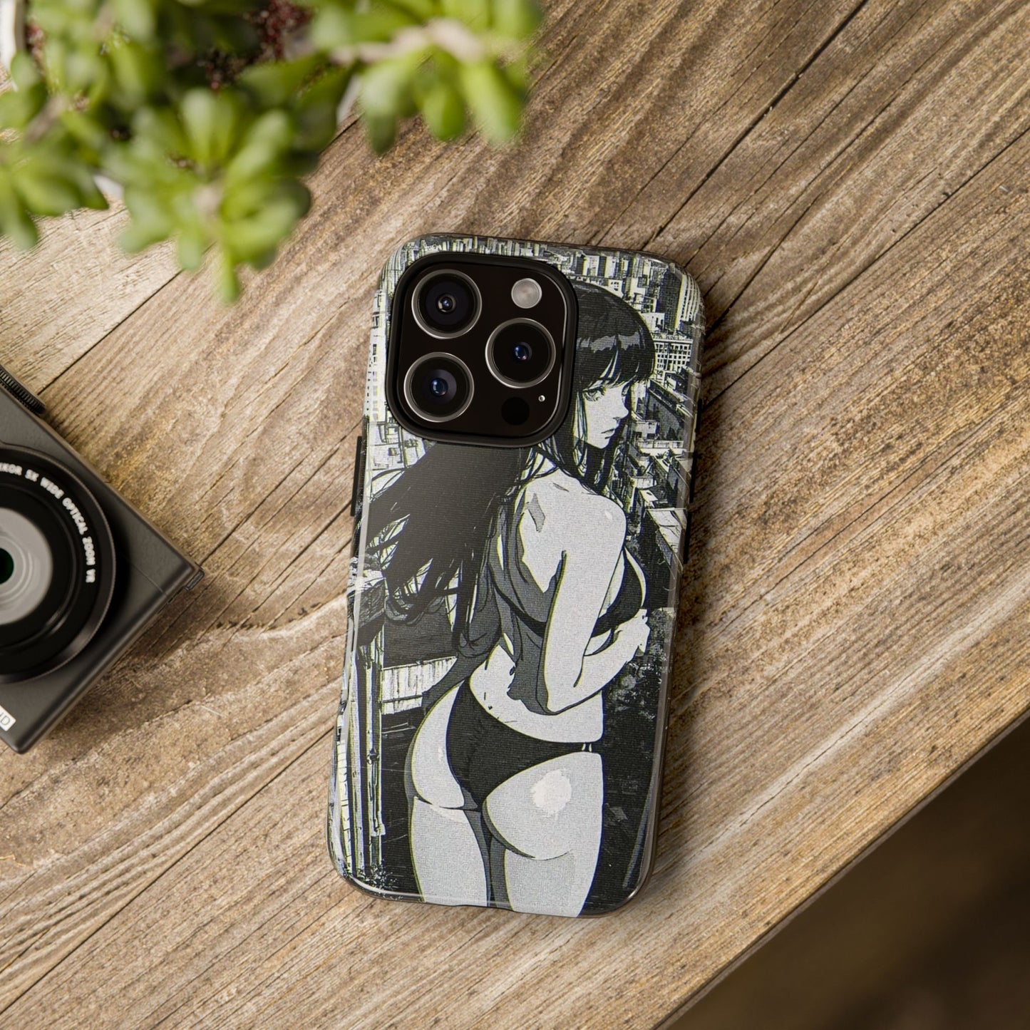 Tough Phone Case, Anime Manga Girl Bikini Design, iPhone, Galaxy, Google Pixel, Hentai Ecchi Art