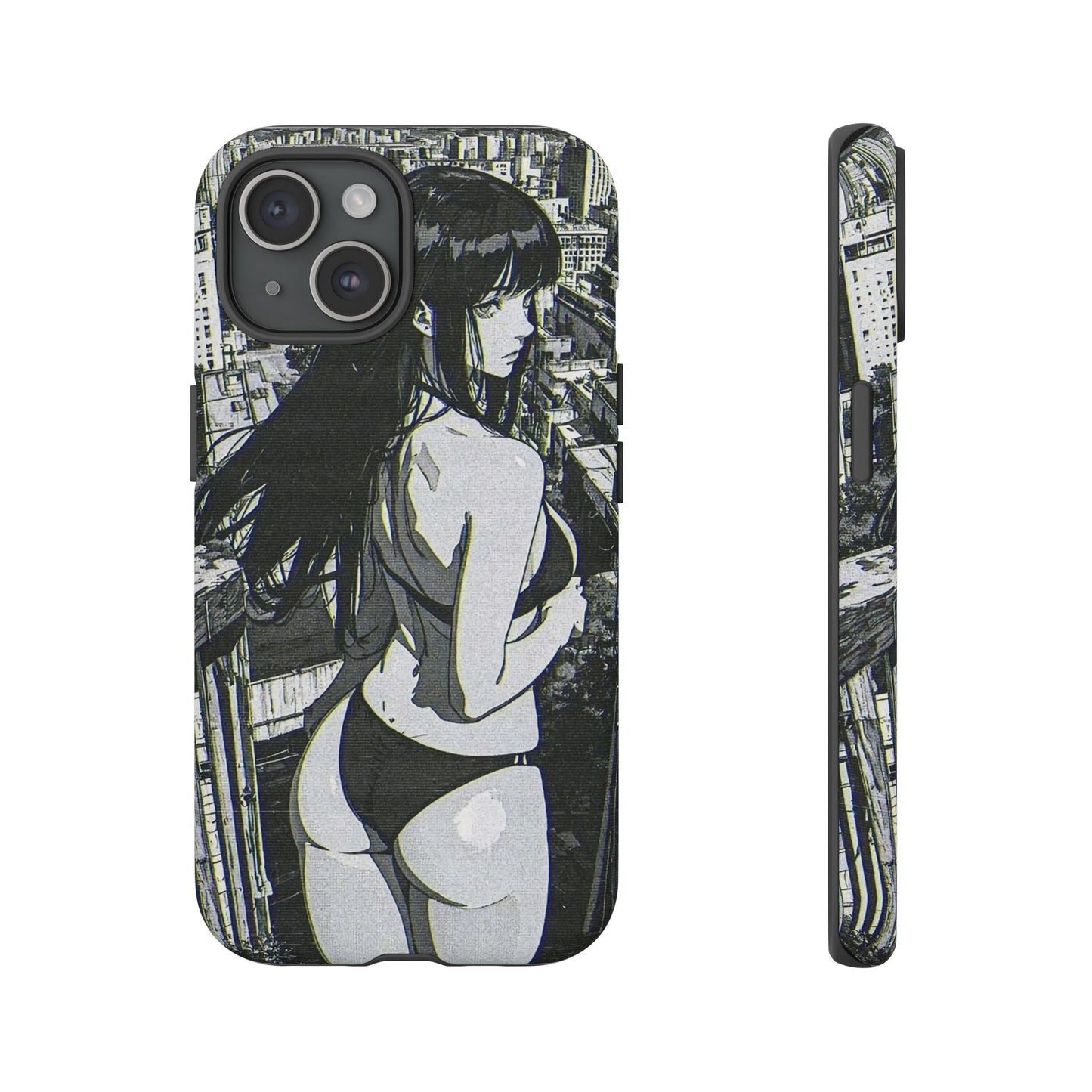 Tough Phone Case, Anime Manga Girl Bikini Design, iPhone, Galaxy, Google Pixel, Hentai Ecchi Art