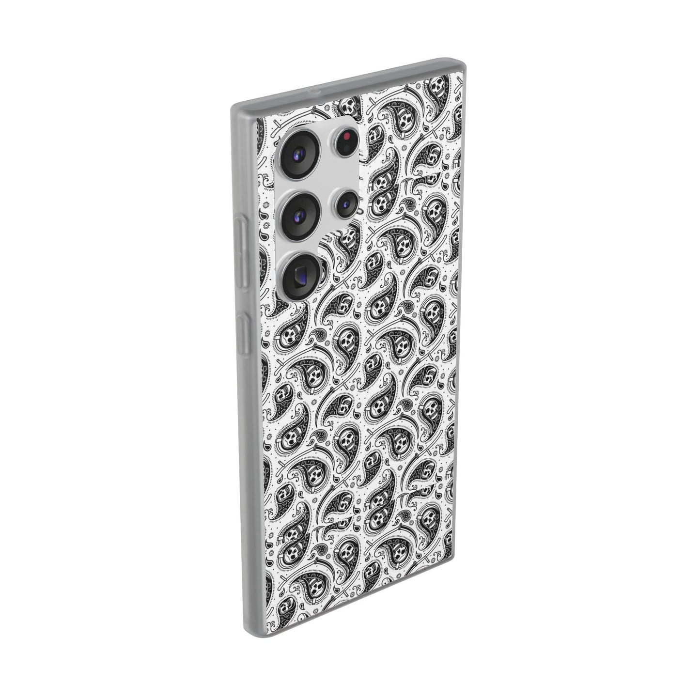 Skull Paisley Pattern Phone Case TPU Soft Flexi Case for iPhones
