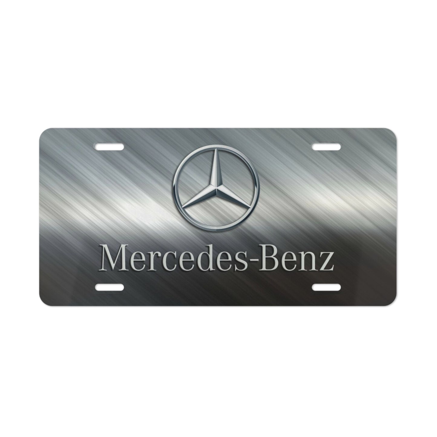 Compatible For Mercedes Benz Front Vanity License Plate, Custom Metallic Design