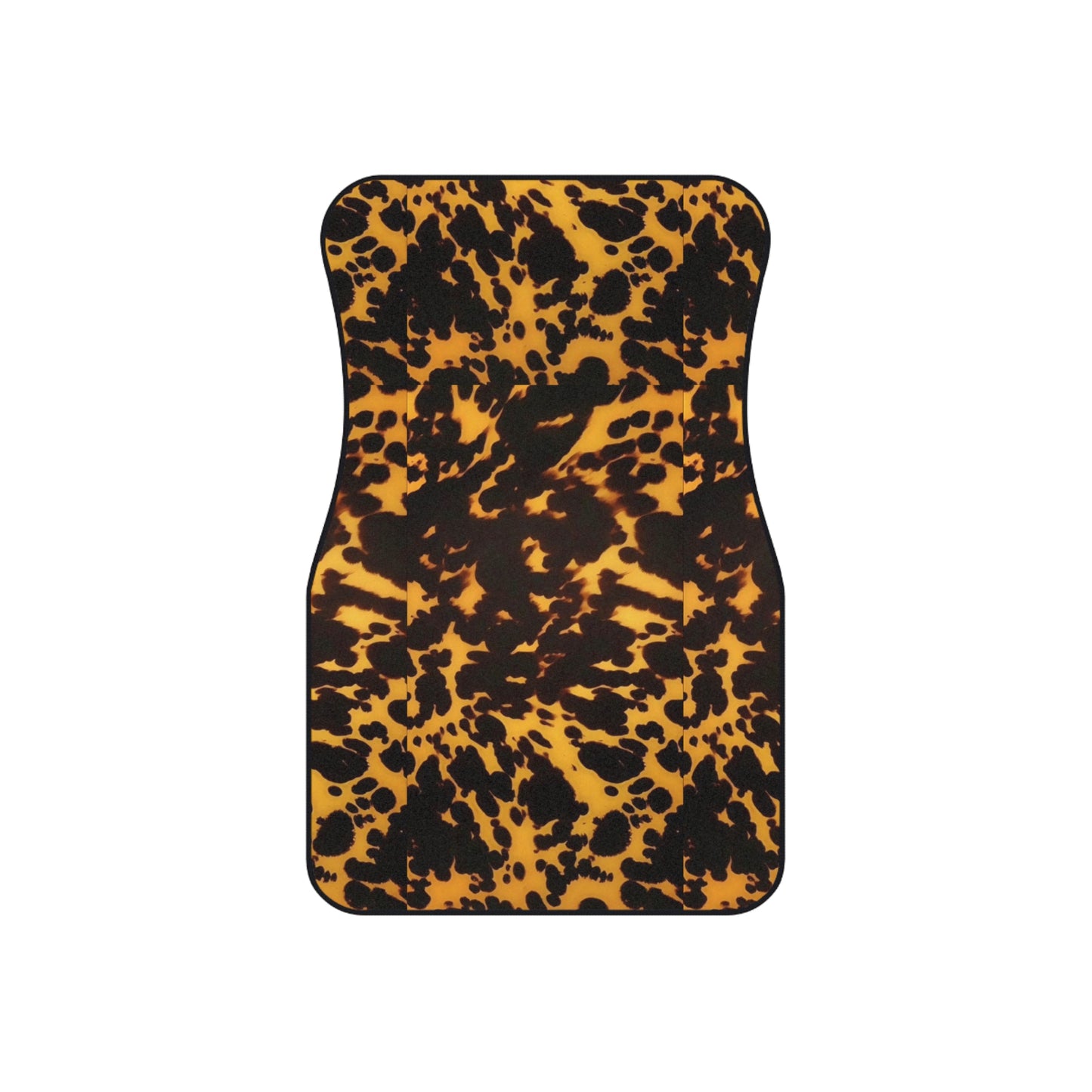 Tortoiseshell Pattern Car Floor Mats Universal Fit Set of 4, Auto Decor