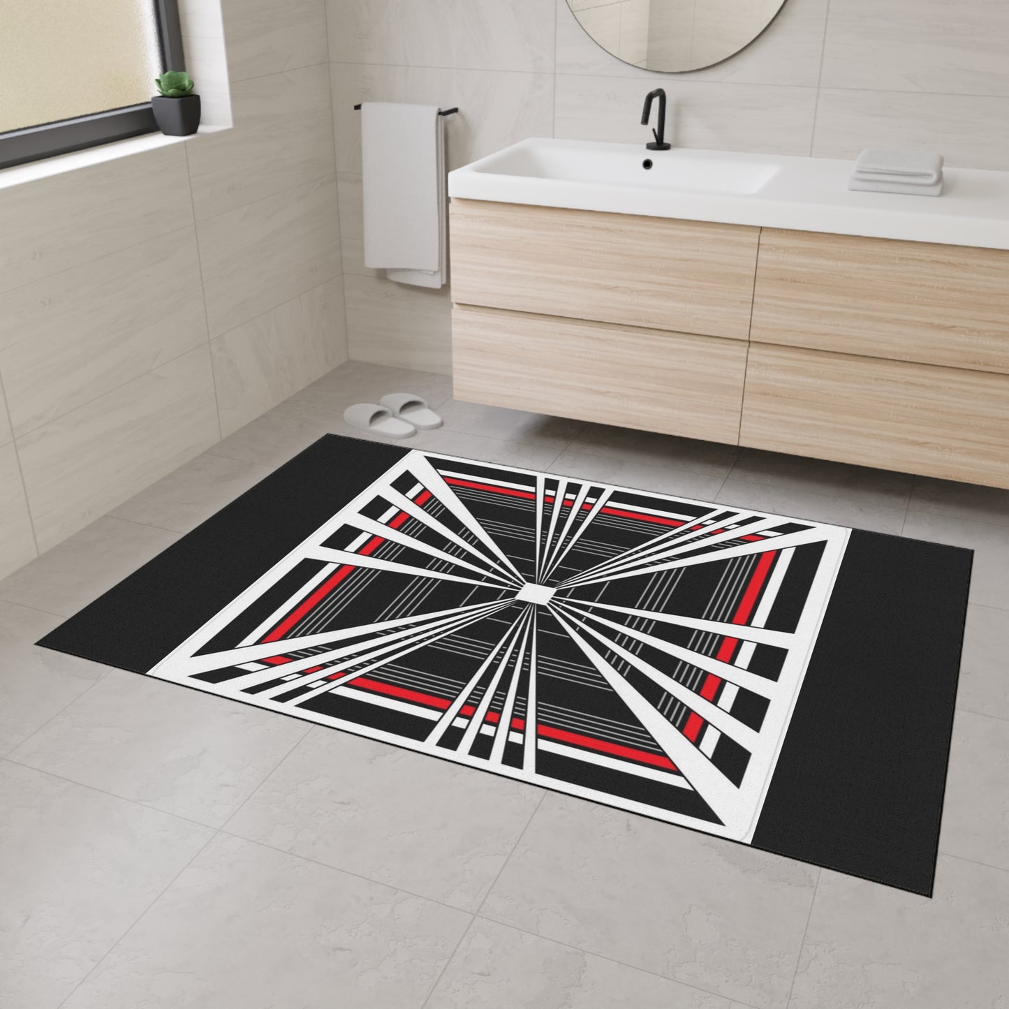 Stylish Heavy Duty Floor Mat, Indoor/Outdoor Rug, Tesla Plaid Modern Home Decor