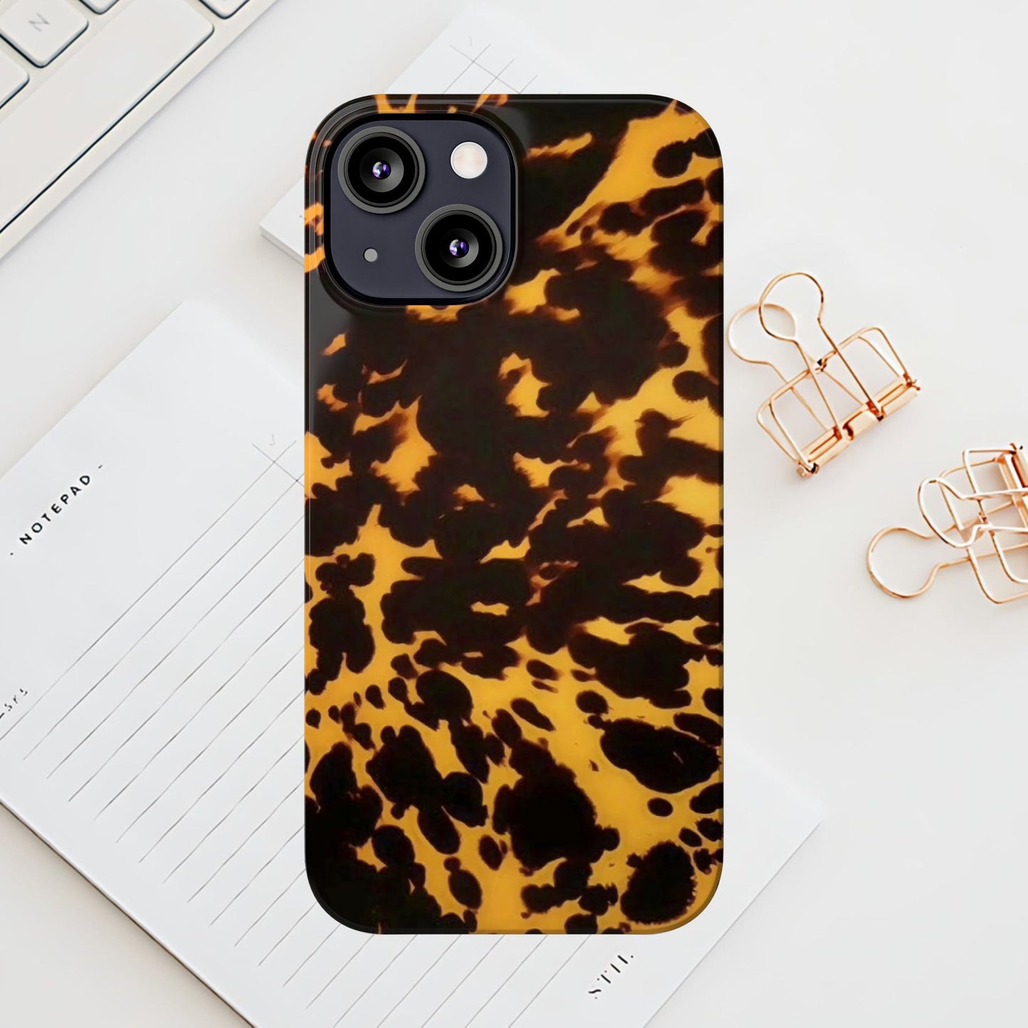 Two Tone Tortoiseshell iPhone Ultra Slim Cases, Glossy Finish