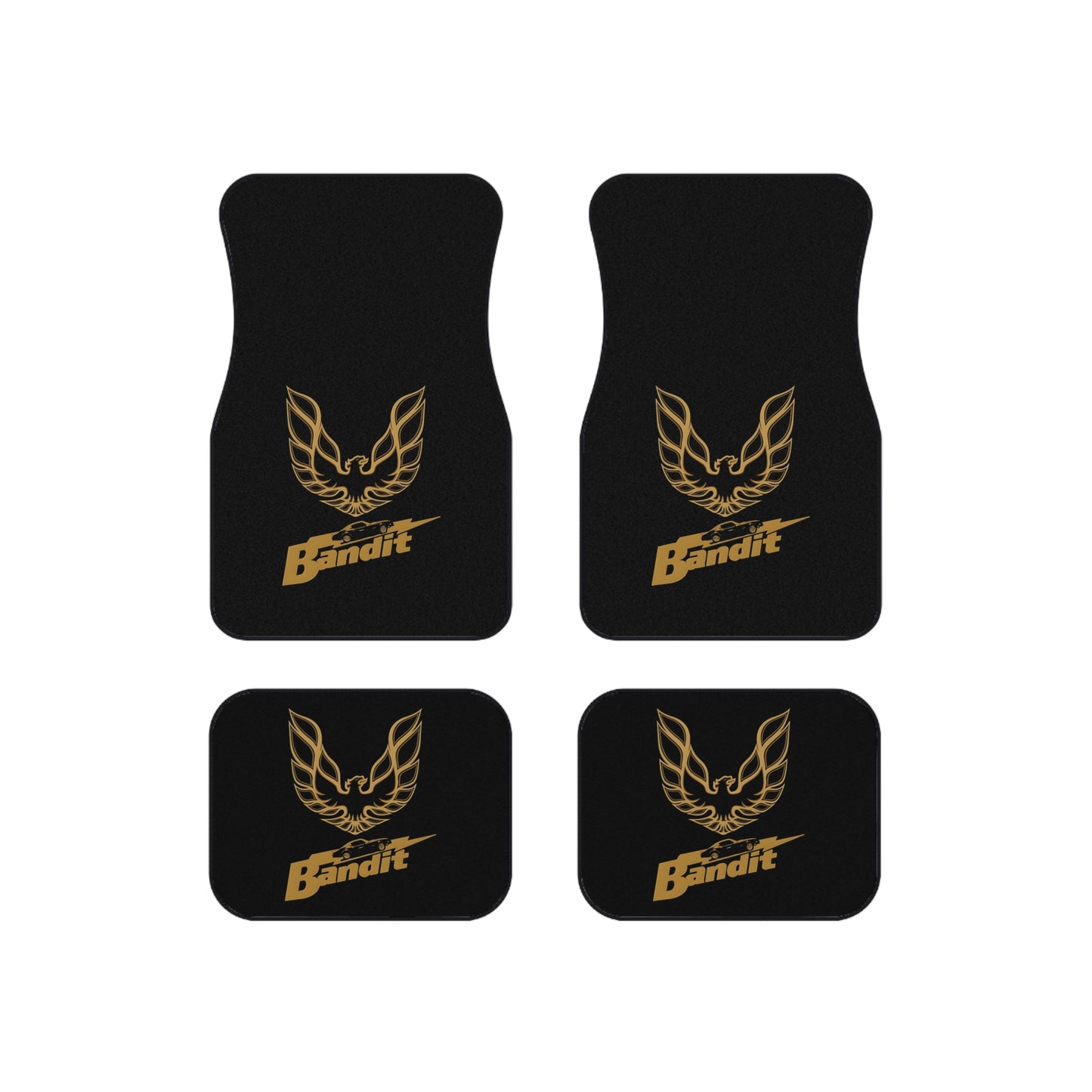 Car Mats Set, Trans Am Firebird Black Bandit Universal Floor Mat for Car Decor