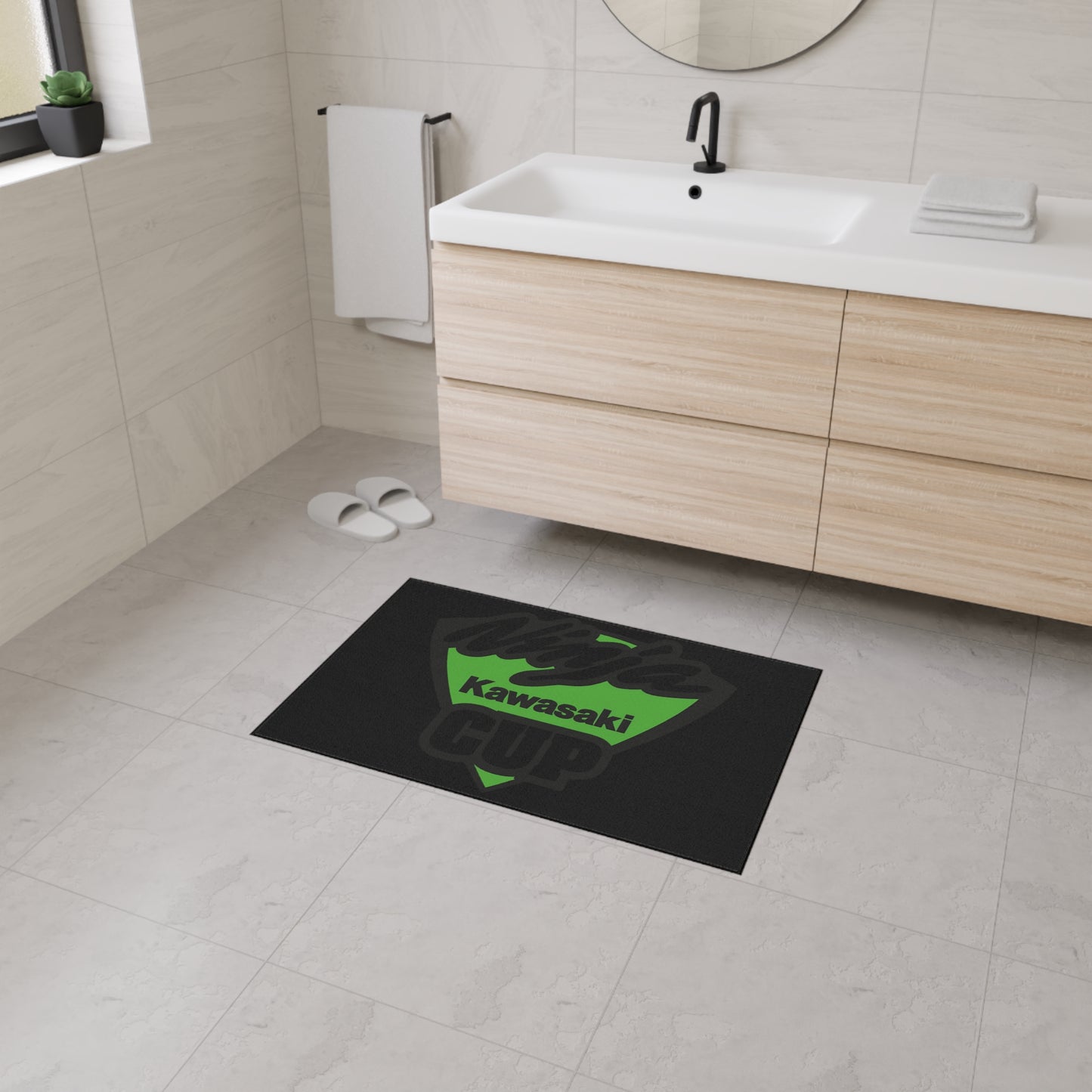 Motorsports Ninja Cup Kawasaki Floor mat | Motorcycle Garage Mat