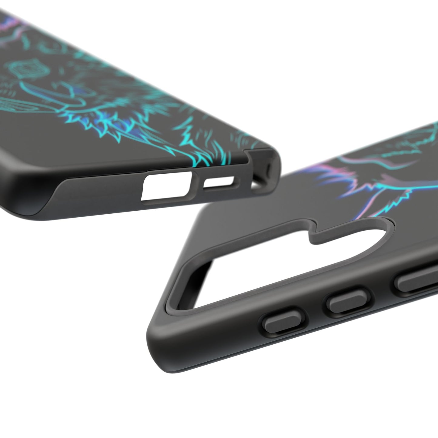 Tough Cases For iPhone, Galaxy, Anime Hashibira Beast Slayer Neon Design