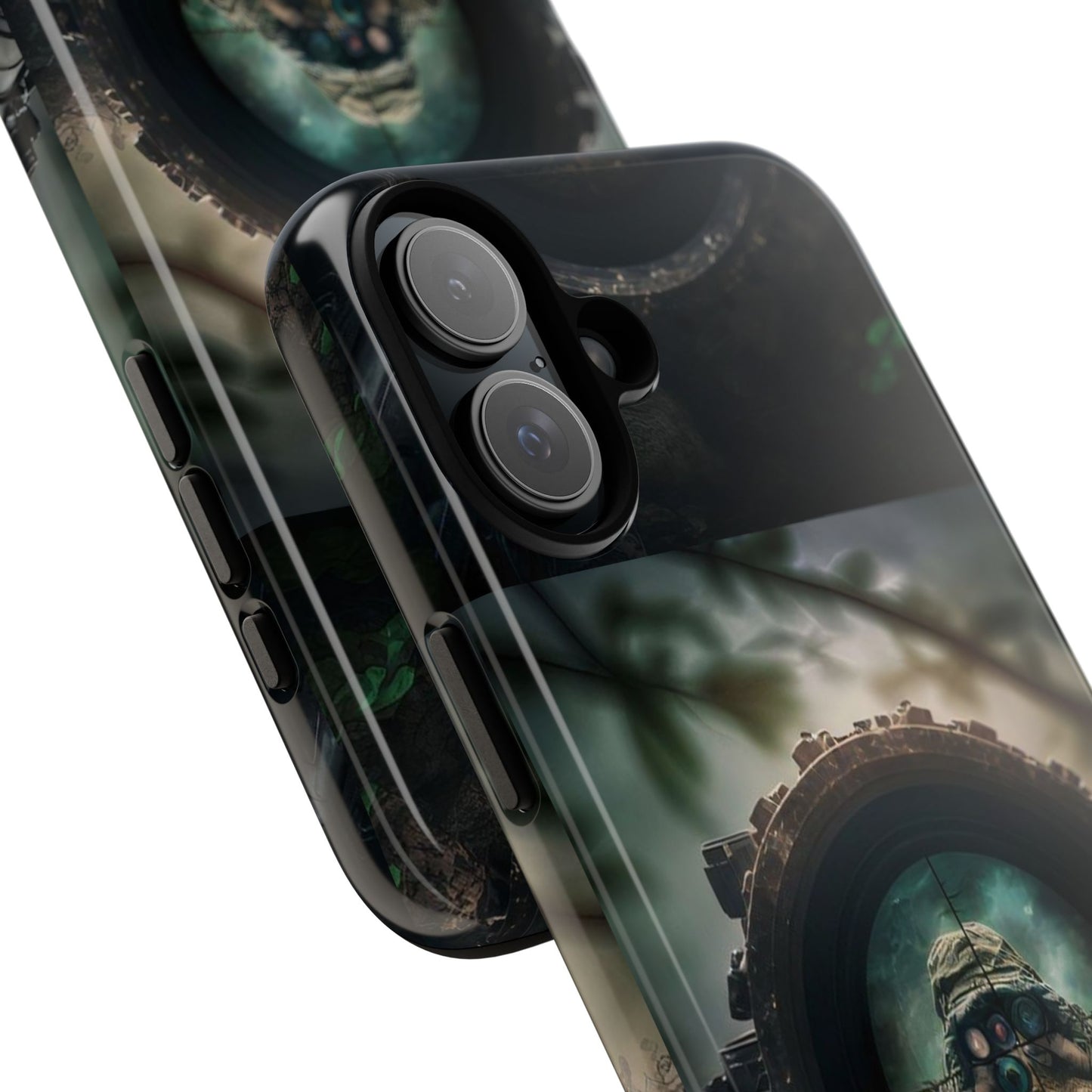 Sniper Scope Soldier Phone Case | Dual Layer Tough Cover  For iPhone