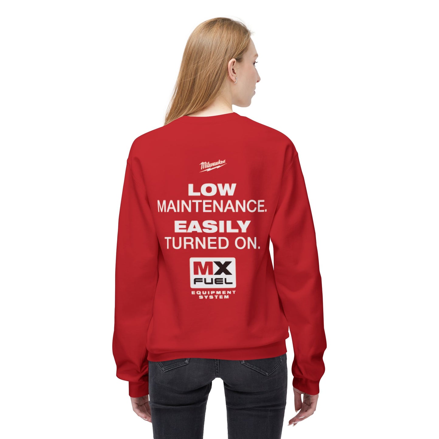 Milwaukee Tools Sweatshirt, Low Maintenance Easily Turned On Funny Work Tee