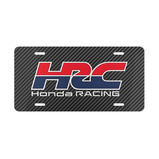 Gray Mesh HRC Front Vanity License Plate Honda Racing Car Tags