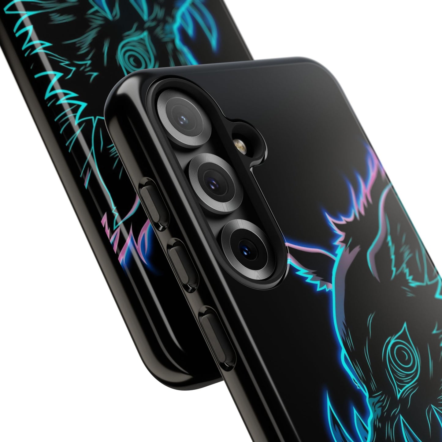 Tough Cases For iPhone, Galaxy, Anime Hashibira Beast Slayer Neon Design