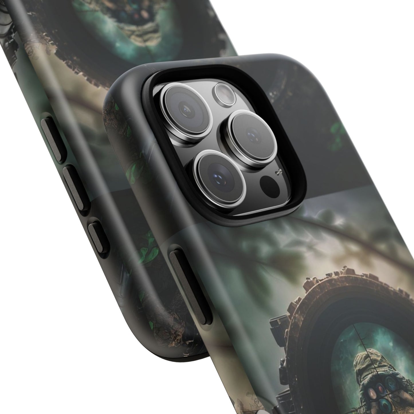 Sniper Scope Soldier Phone Case | Dual Layer Tough Cover  For iPhone