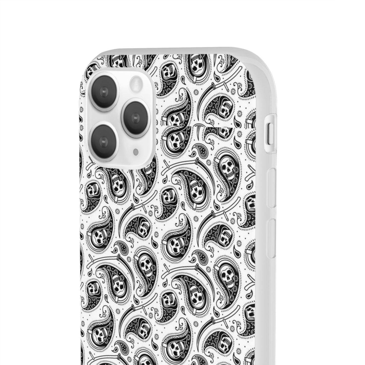 Skull Paisley Pattern Phone Case TPU Soft Flexi Case for iPhones