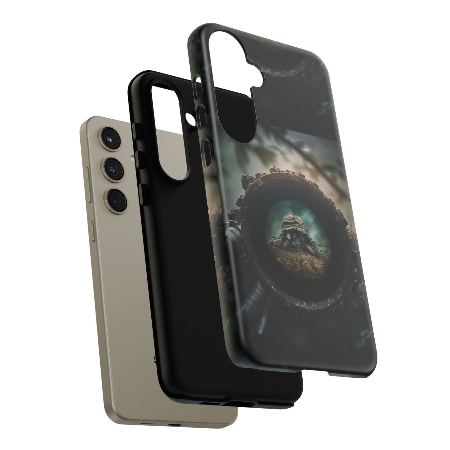 Sniper Scope Soldier Phone Case | Dual Layer Tough Cover  For iPhone