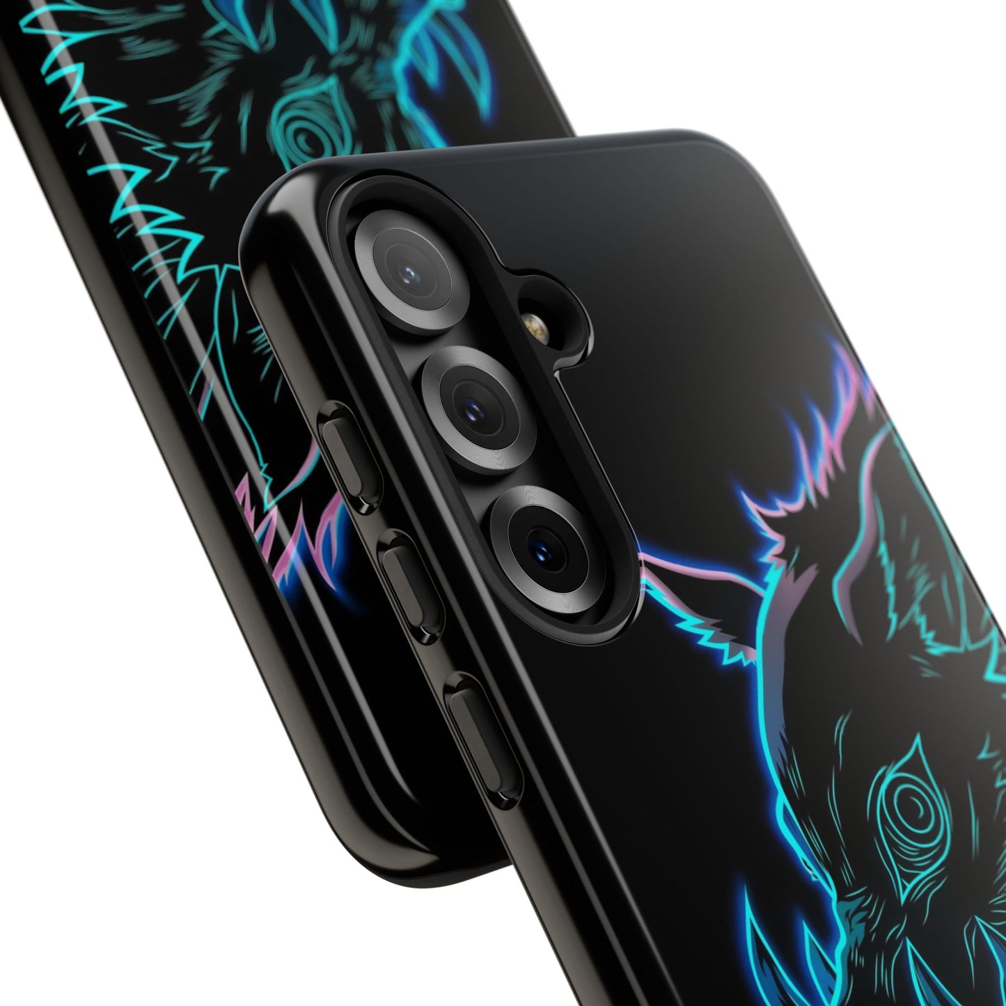Tough Cases For iPhone, Galaxy, Anime Hashibira Beast Slayer Neon Design