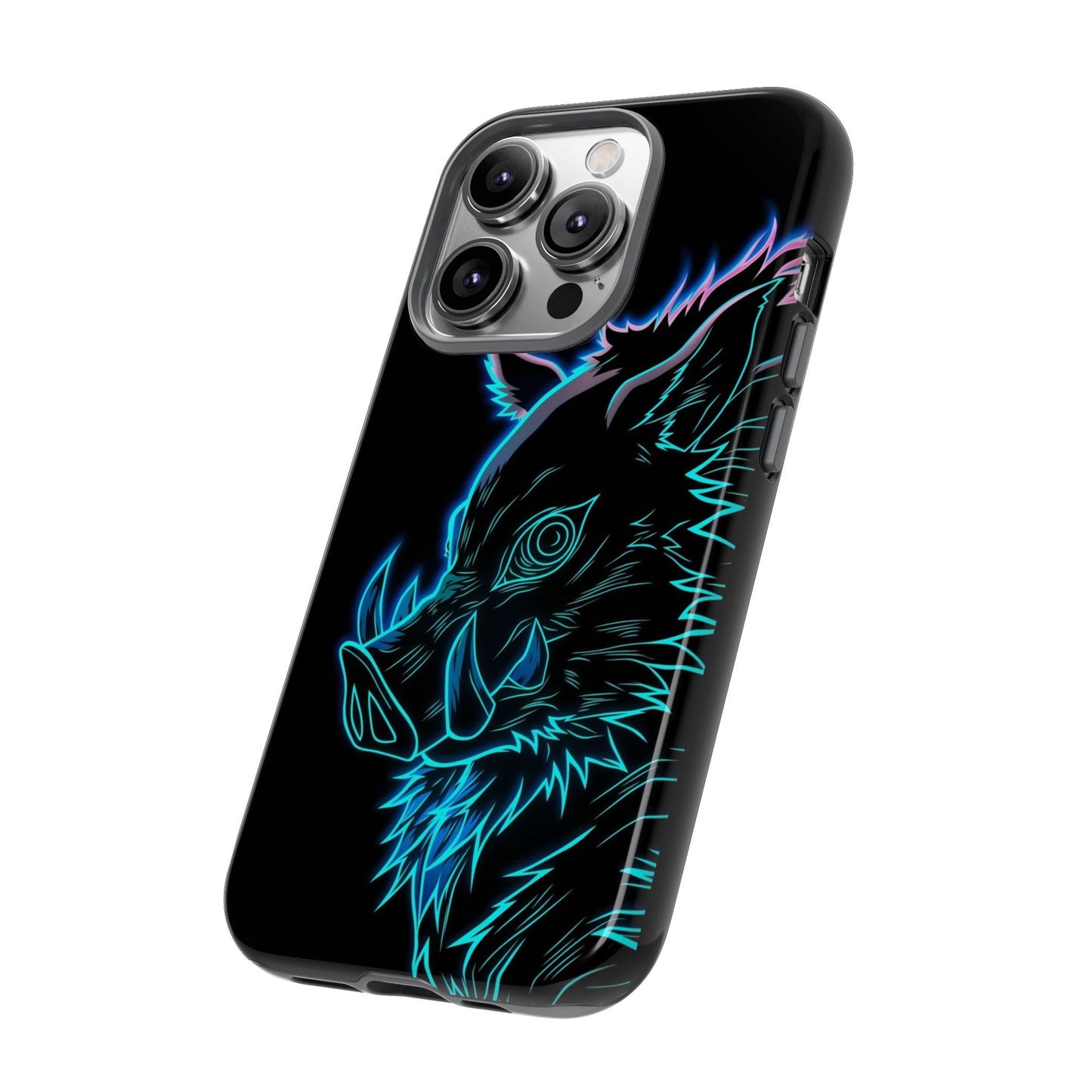 Tough Cases For iPhone, Galaxy, Anime Hashibira Beast Slayer Neon Design