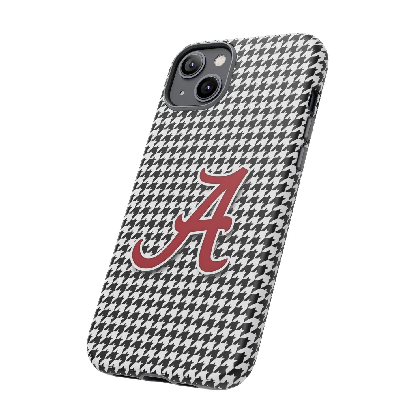 Alabama Houndstooth Phone Case, Tough Cases, College RTR Fan Gear, Initial A