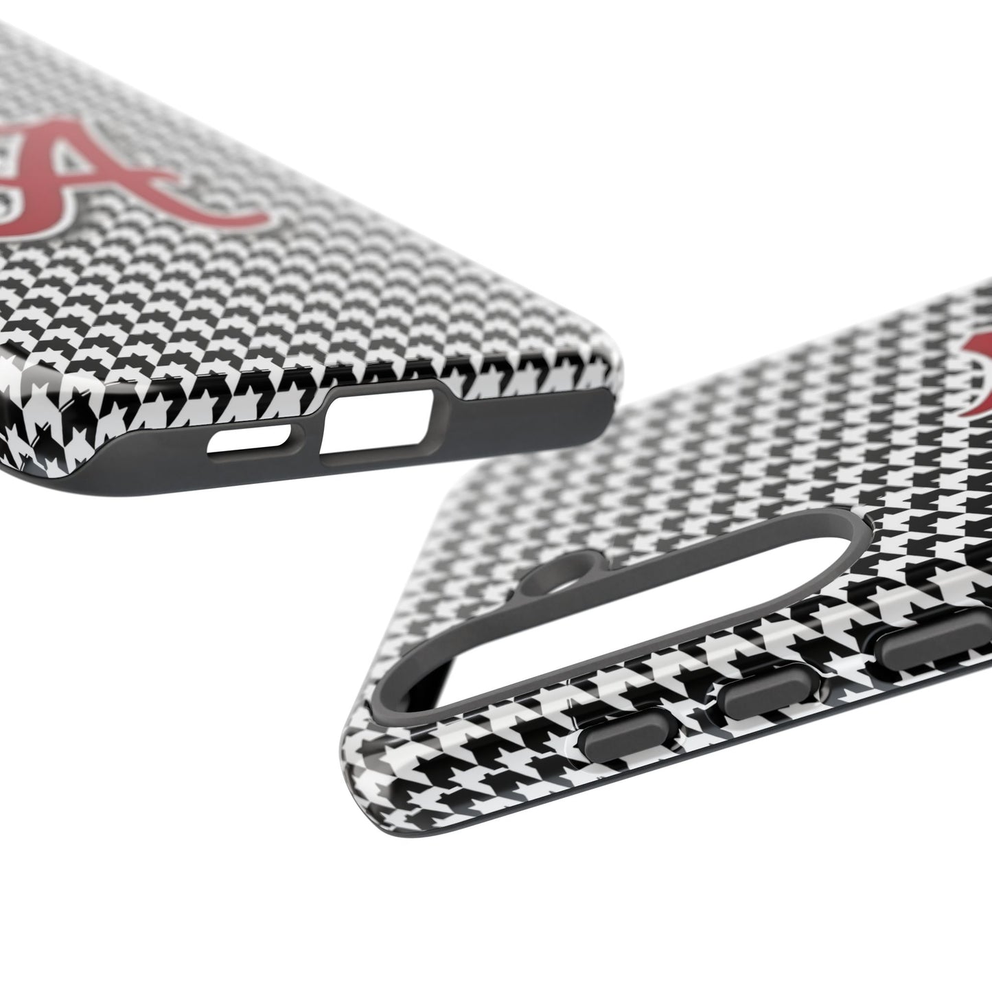 Alabama Houndstooth Phone Case, Tough Cases, College RTR Fan Gear, Initial A