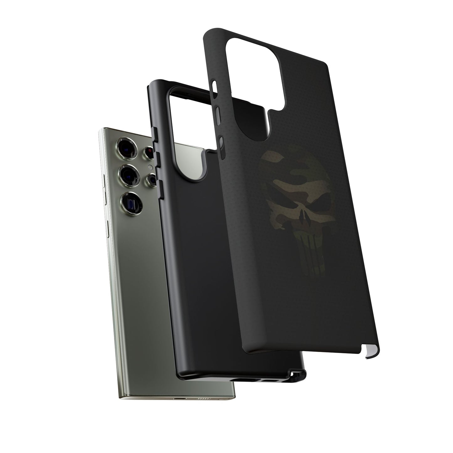 Camo Green Tough Case For iPhone, Samsung Galaxy, Pixel, Punisher Graphic