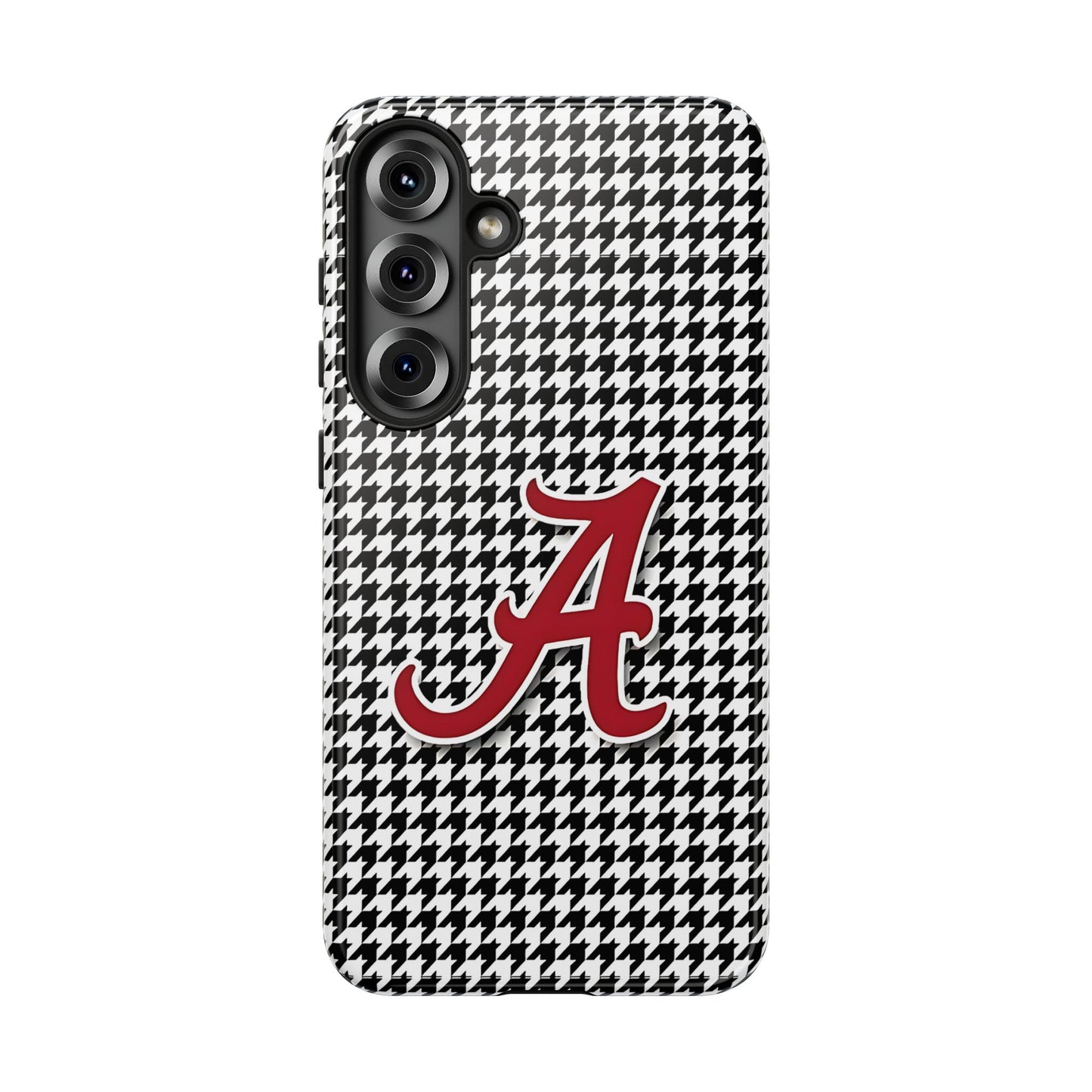 Alabama Houndstooth Phone Case, Tough Cases, College RTR Fan Gear, Initial A