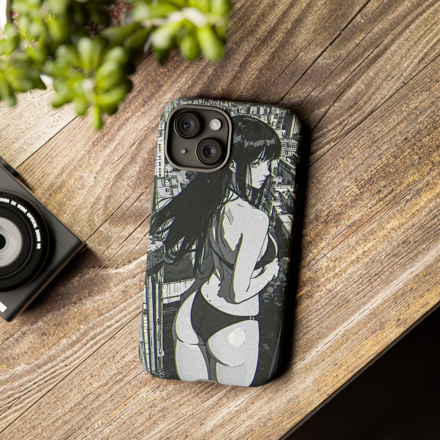 Tough Phone Case, Anime Manga Girl Bikini Design, iPhone, Galaxy, Google Pixel, Hentai Ecchi Art