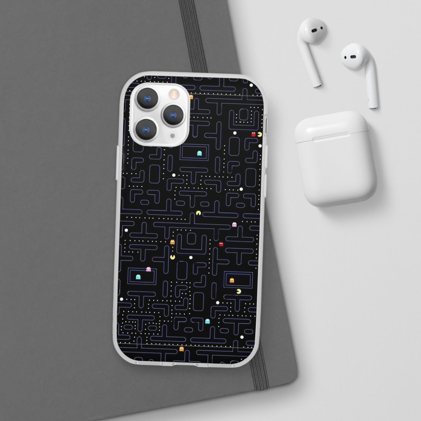 Retro Arcade Gaming TPU Phone Case, Fun Flexi Case, Gift for Gamers, Pac Man