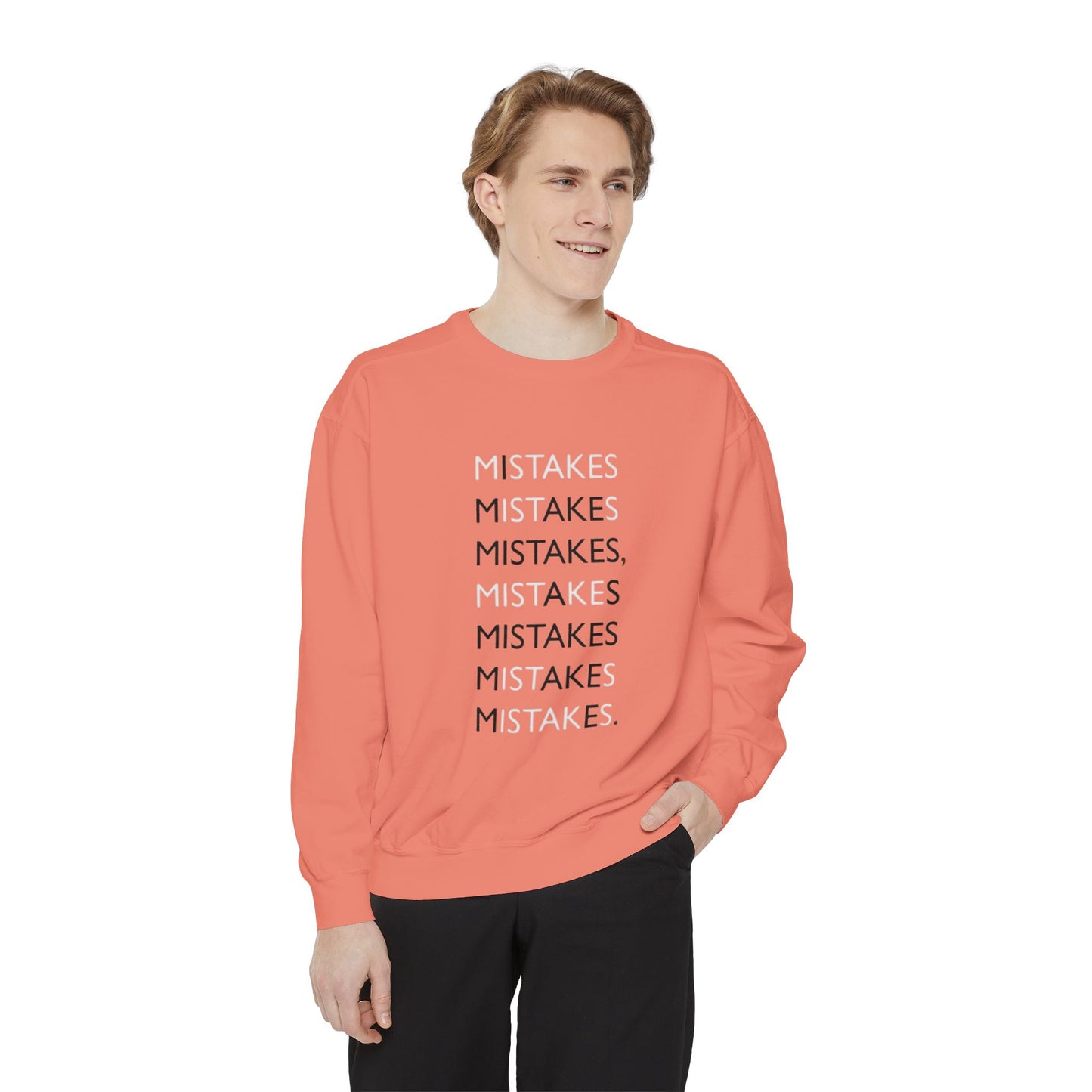 I Make Mistakes Sweatshirt | Comfy Typographic Self-Acceptance Crewneck