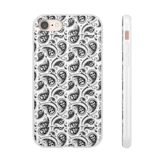 Skull Paisley Pattern Phone Case TPU Soft Flexi Case for iPhones