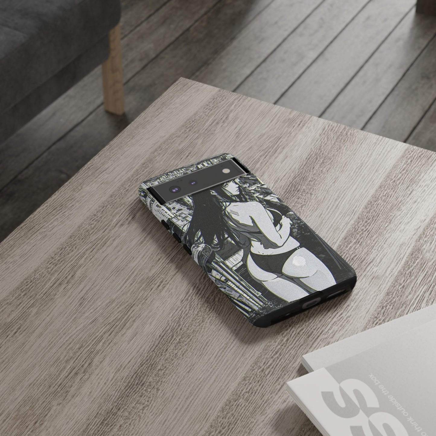 Tough Phone Case, Anime Manga Girl Bikini Design, iPhone, Galaxy, Google Pixel, Hentai Ecchi Art