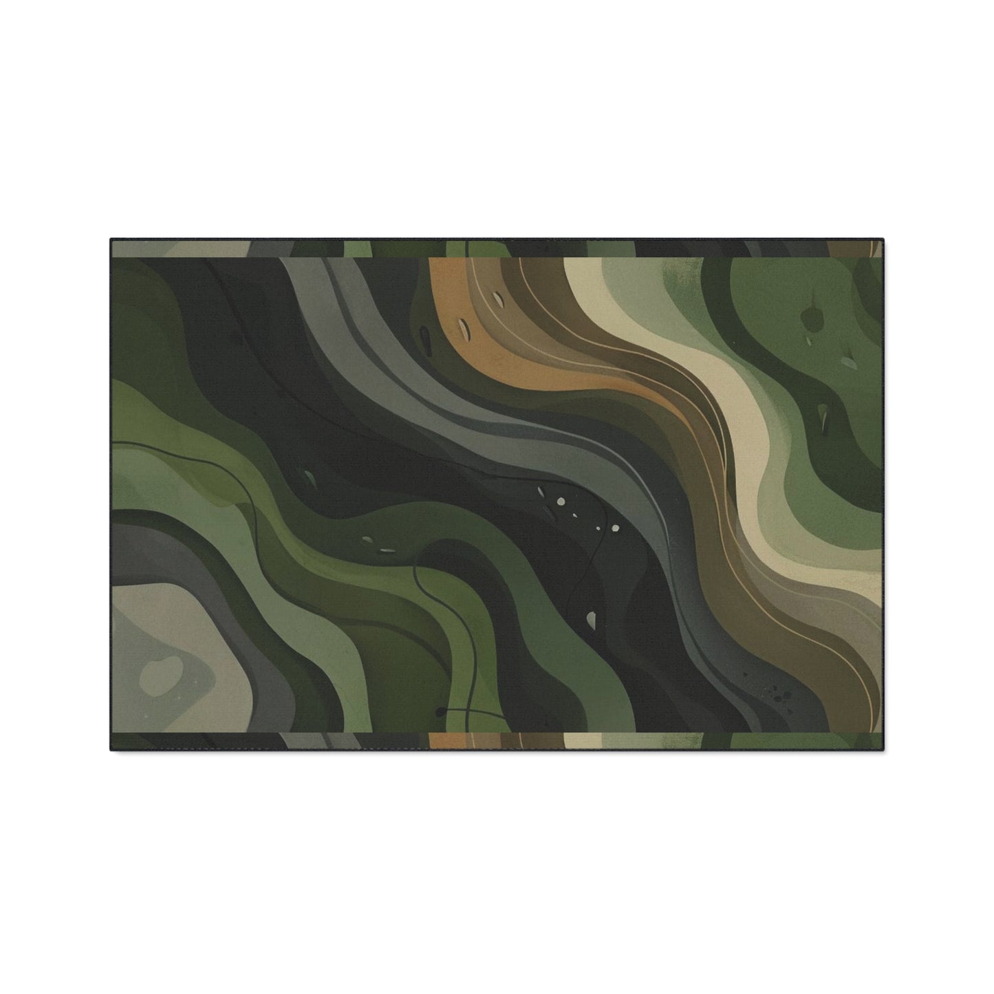 Abstract Golf Course Camo Contour Heavy-Duty Floor Mat